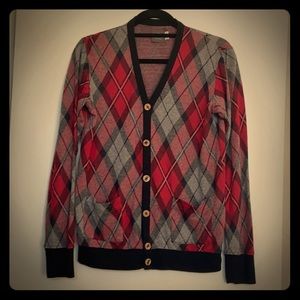 Men’s plaid cardigan